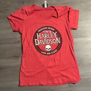 Harley-Davidson Vibrant Red Tee with Logo